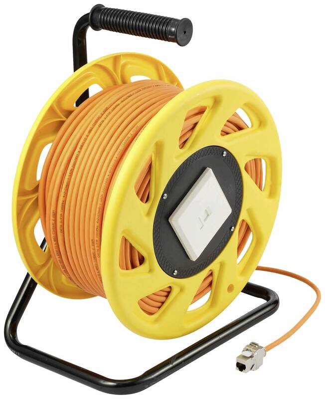 SpeaKa Professional RJ45 Verlängerungskabel Kabeltrommel Kupfer rund Orange 90 m - 4064161019086