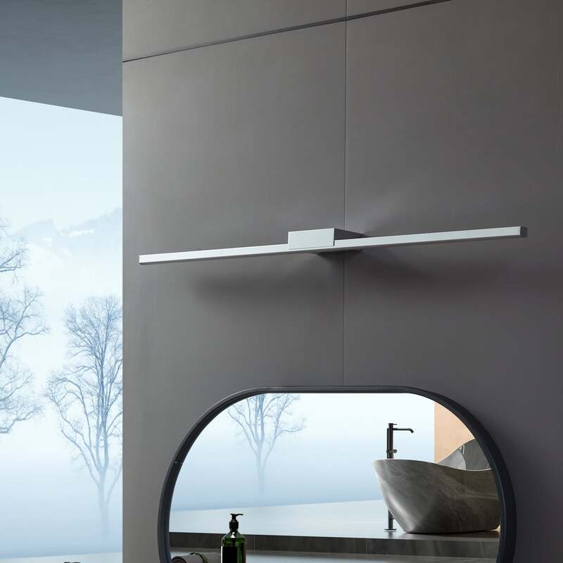 Lucande Spiegellampe Spiegelbeleuchtung LED chrom Aluminium Badezimmerlampe 923 - 4251911776393