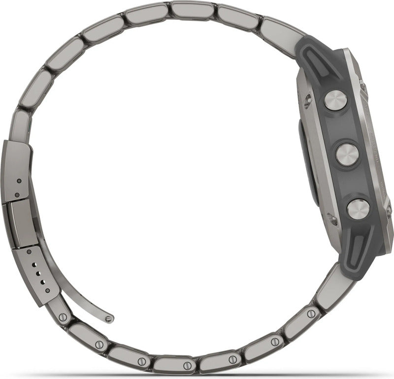 Garmin Sportuhr GPS Uhr Smartwatch Uhr fenix 6 Sapphire Titan 47mm Grau Onesize - 0753759232849