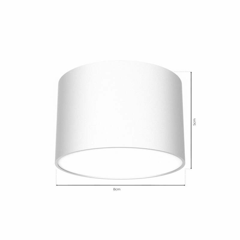 Deckenleuchte Cloudy einflammig LED dimmbar Lampe Leuchte weiß 8cm Ø 5cm - 5902693775386