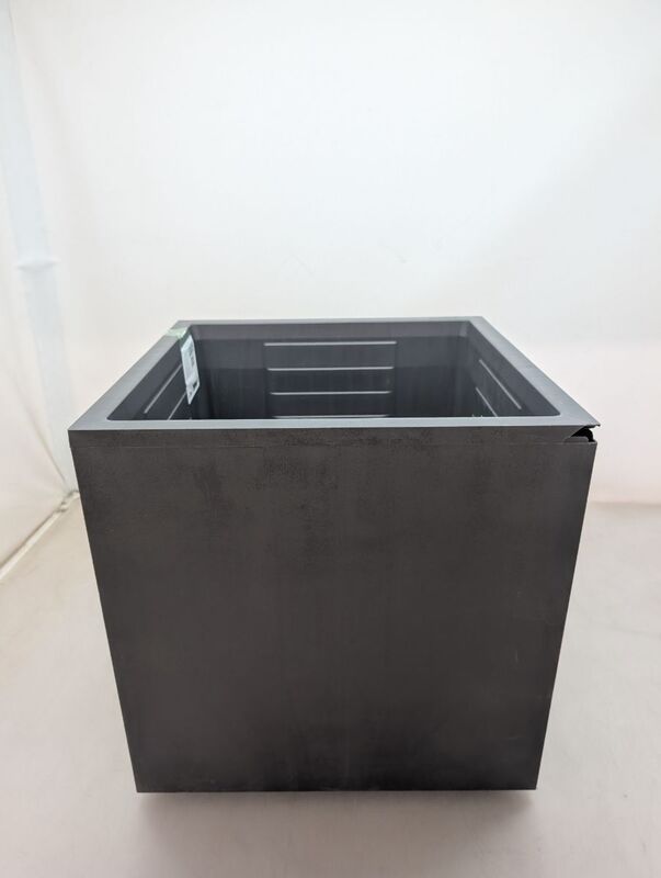 Deroma Pflanzkübel Cubo Millennium Anthrazit UV-beständig mit Rollen 49x49x49cm - 0191942097354