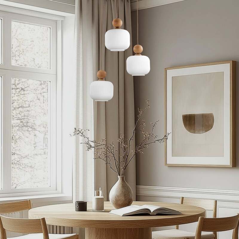 TK Lighting Pendelleuchte Ballo 3-flammig LED Hängelampe dimmbar weiß Ø35cm - 5906135110506