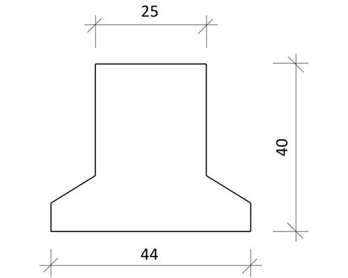 form&style Stapelprofil MODENA Duschabtrennung Aluminium chrom 1975mm 25x40mm - 4306517979607