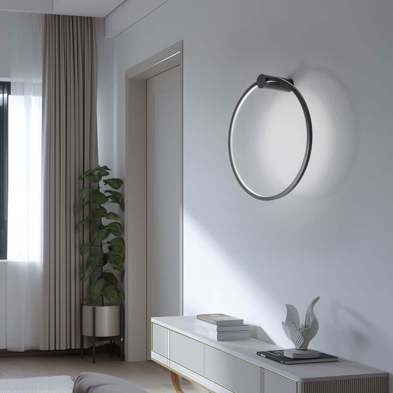 Milagro Wandleuchte Wandlampe Saturno LED schwarz Aluminium 4.000 K Ø 50 cm 25 W - 5902693788508