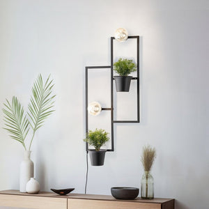 B-Ware Envostar Hyazinth Wandleuchte Wandlampe Wandlicht Leuchte Lampe 2 Blumentöp540