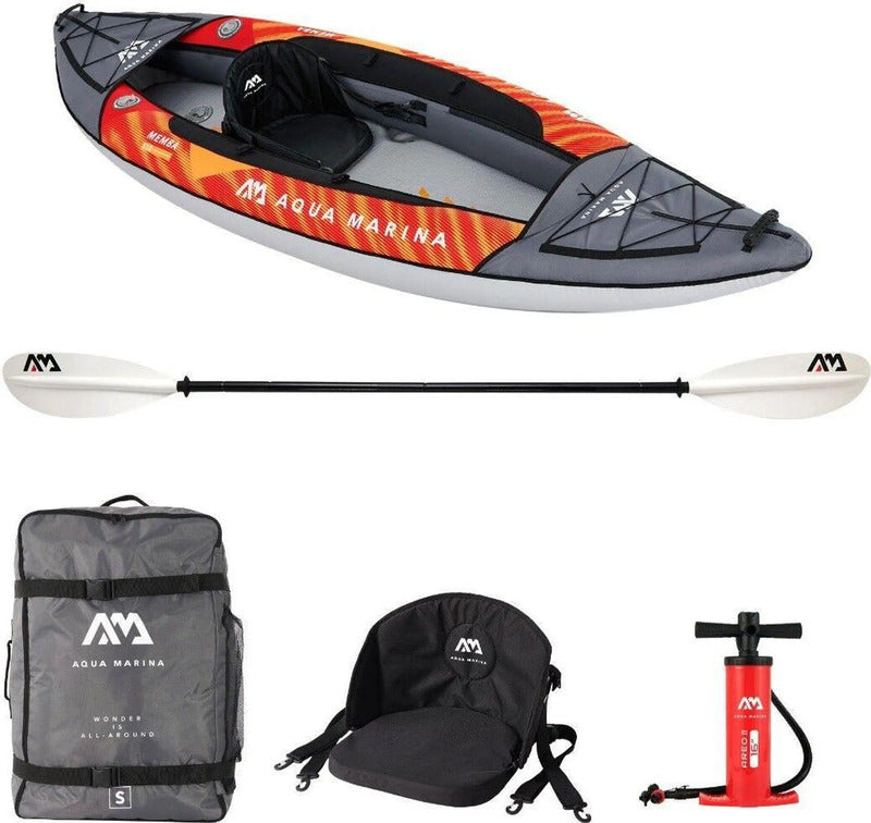 Aqua Marina Kajak Memba 330 Tourenkajak Boot 1er Set Paddel Zubehör orange - 6954521600215