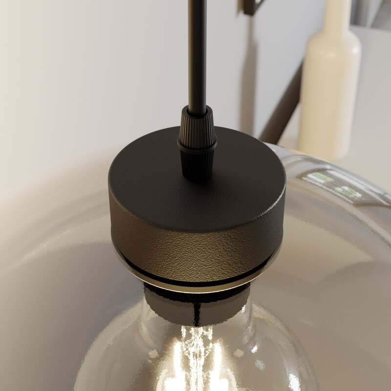 TK Lighting Hängeleuchte Cubus Hängelampe Leuchte Licht rauchgrau Glas Ø30cm E27 - 5901780542924