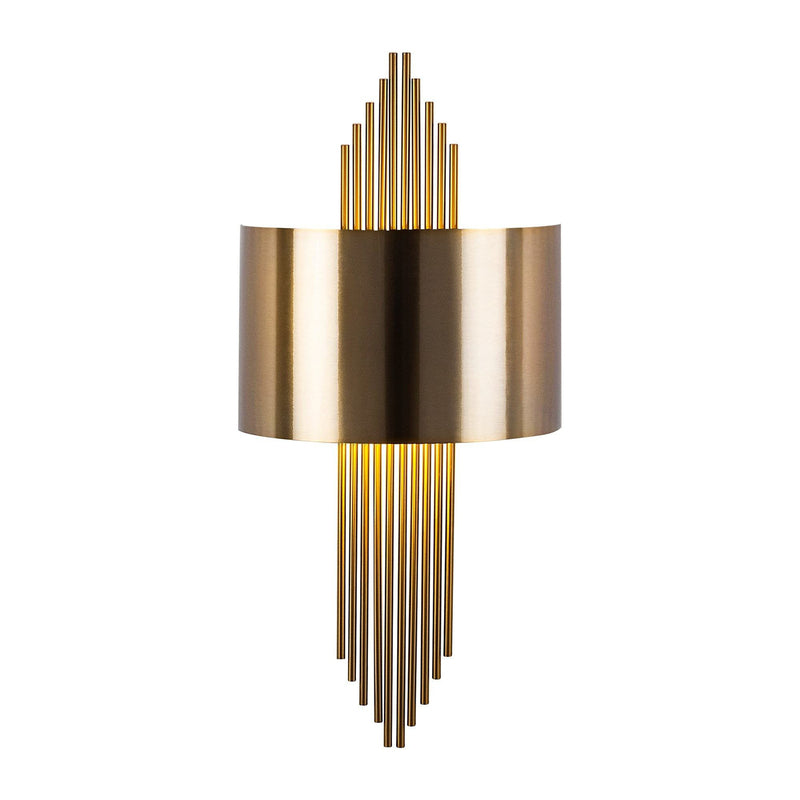 Wandleuchte 619-A gold patiniert dimmbar Wandlampe Metall Höhe 75cm Leuchte - 8681875584608