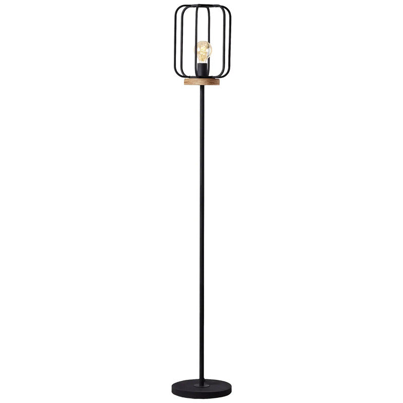 Brilliant Stehlampe Tosh LED Holz dunkel schwarz Lampe Leuchte mit Schalter - 4004353395321
