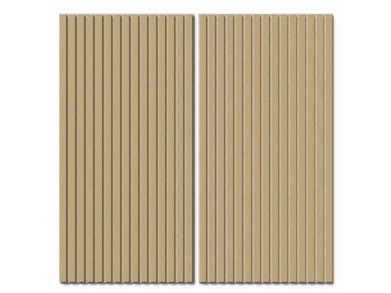 Akustikpaneel Wandverkleidung Akustikfilz Grau 119,8cm x 60cm MDF Eiche natur - 5715579021794