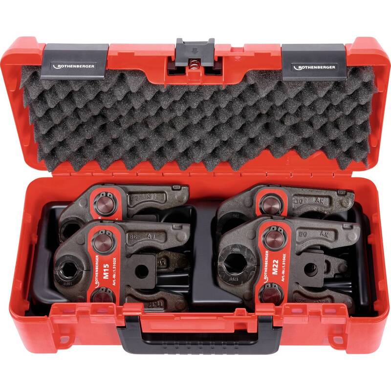 Rothenberger Pressbackenset Standard M15-18-22-28mm DURA LAZR TEC 8,6kg Set - 4004625150627