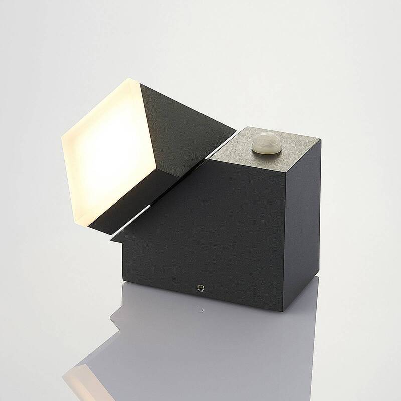 Lindby Wandleuchte Außen anthrazit Sally LED Gartenlampe mit Bewegungsmelder - 4251096554380