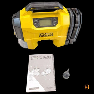 B-Ware Stanley Akku-Kompressor 10 Bar 12 V Adapter Digitales Display Luftpumpe 2.95kg