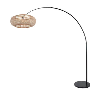 B-Ware Steinhauer Bogen-Stehlampe Sparkled Light schwarz buche SIEHE TEXT/FOTO