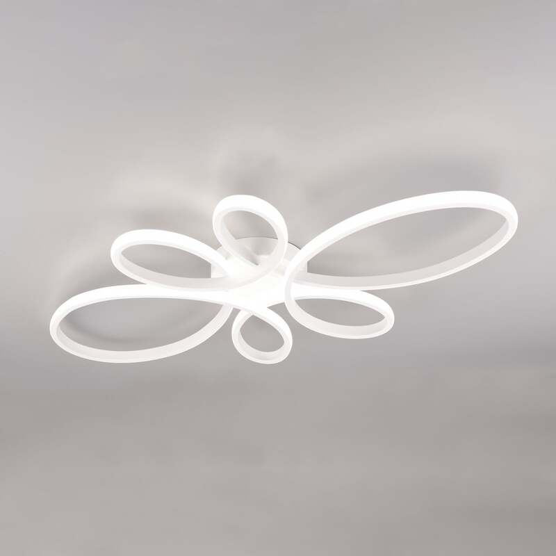 TRIO LIGHTING Deckenleuchte Fly LED Lampe dimmbar weiß matt 4000K 83x45cm - 4017807600858