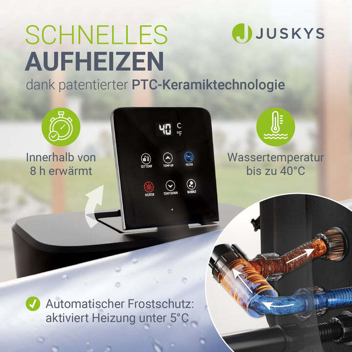 Whirlpool SpaLuxe aufblasbar für 4-6 Personen grau-blau 910l Garten Wellnessoase - 4262437187662