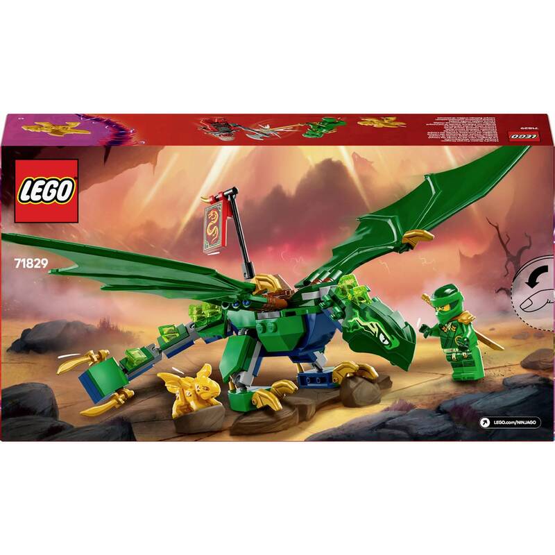 LEGO NINJAGO Lloyds grüner Walddrache Spielset mit 2 Minifiguren und Drachenbaby - 5702017815640