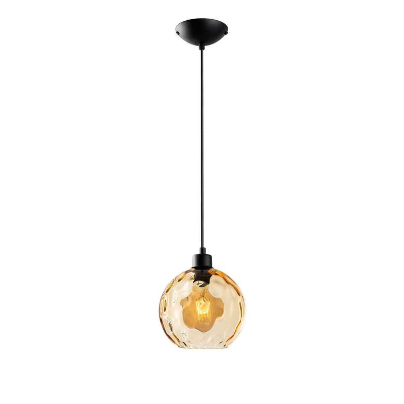 Opviq Pendelleuchte Hängelampe Benek Glas gelb getönt Lampe Beleuchtung - 8684283472055