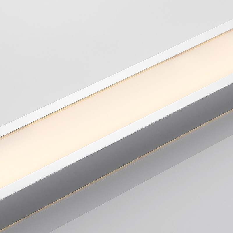 Lindby Wandleuchte Wandlampe Layan LED Badezimmerlampe chrom 120cm IP44 weiß - 4251096565546