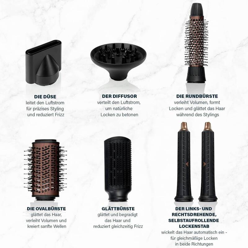 Princess Profi-Airstyler Haartrockner Föhn Haarstyler Schwarz - 8712836997707