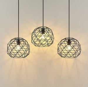 B-Ware Lindby Paridimo Hängelampe Hängeleuchte Pendellampe Lampe Leuchte Stahl 3 flg.