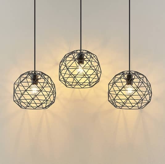 Lindby Paridimo Hängelampe Hängeleuchte Pendellampe Lampe Leuchte Stahl 3 flg. - 4251911737950