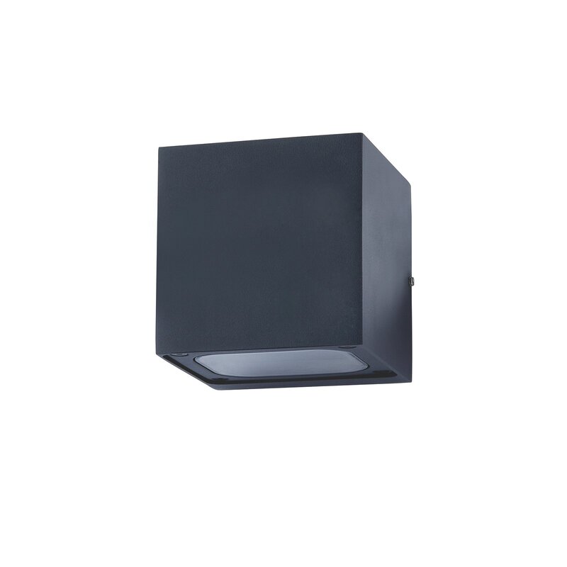 Lucande Wandleuchte Außenlampe LED Außenleuchte Merjem dunkelgrau Aluminium - 4251096537970
