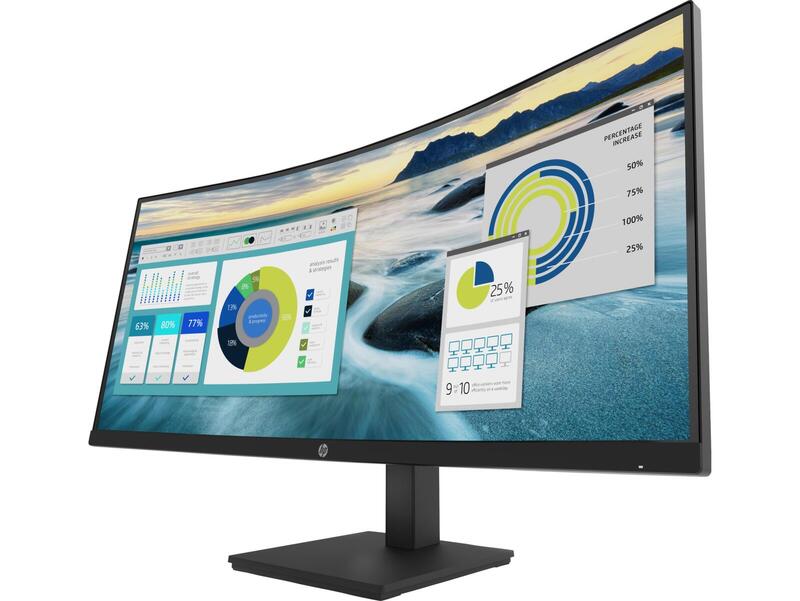 HP P34hc G4 Curved Monitor 34 Zoll WQHD 3440x1440 21:9 höhenverstellbar - 0195122737191