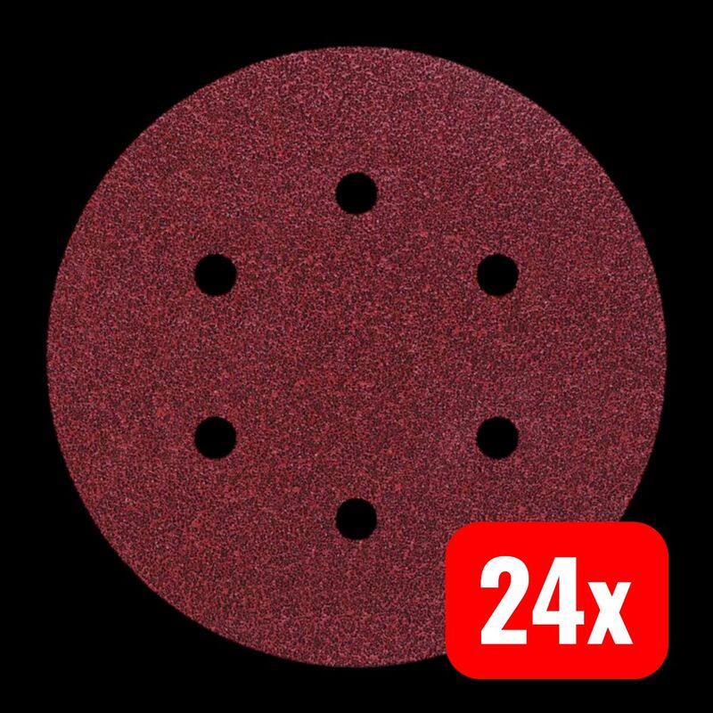 Wolfcraft Exzenterschleifpapier Schleifpapier-Set 12 Stück Ø150mm Klett Körnung - 4006885183803