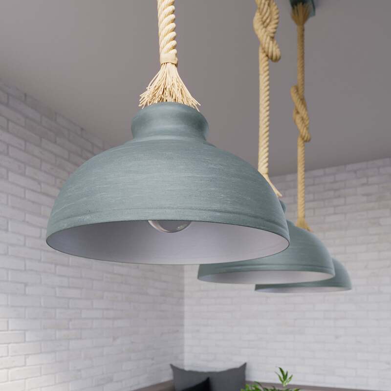 Lindby Hängeleuchte Chaby 3-flammig LED Pendelleuchte dimmbar hellgrau 111cm - 4251096568585