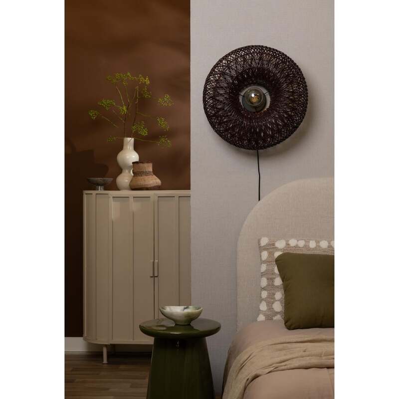 Good Mojo Wandlampe Wandleuchte Arizona dunkelrot Bambus Stecker Schalter LED - 8716248097161