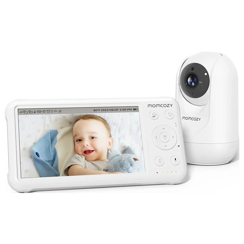Momcozy Babyphone Babymonitor mit Kamera BM007-WH12BA-A Full HD 5 Zoll weiß - 0647168301732