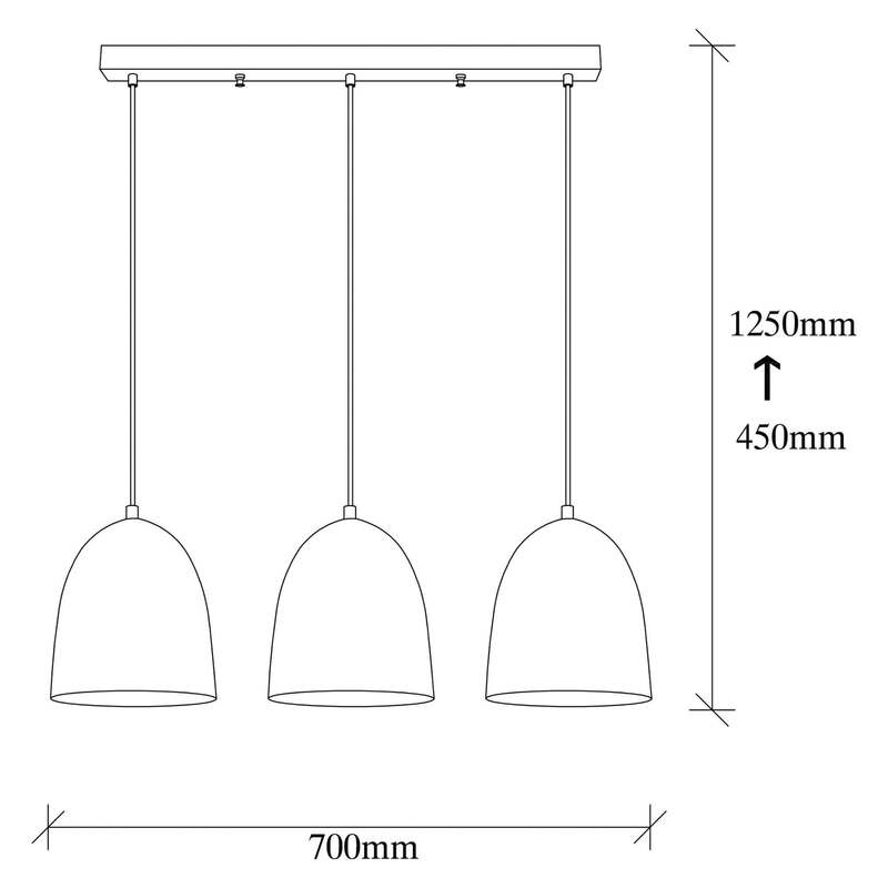 Opviq Hängeleuchte Pendelleuchte Tattoo 6173 schwarz Metall dreiflammig linear - 8682870090262