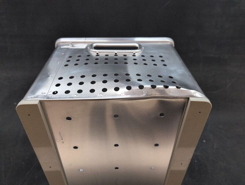 Gmöhling Transportkorb Aluminium A 113 gelocht 50l stapelbar Lagerkorb 564x360mm - 4260257920018