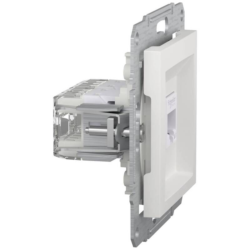 Schneider Electric RJ45-Datendose Asfora EPH4870121D Weiß RAL 9003 250V 10A - 3606486875797