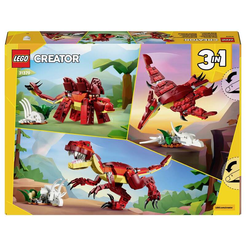 LEGO Creator Konstruktionsspielzeug Wilder Dinosaurier 3-in-1 Set 283 Teile 8+ - 5702018033210