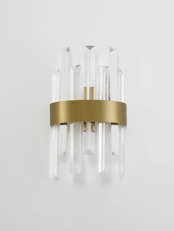 Nova Luce Wandleuchte Wandlampe CROWN Satin G9 LED dimmbar 30 cm Kristallglas - 5212017433961