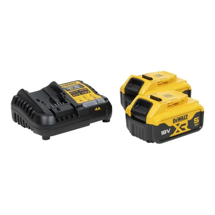 DEWALT Akku-Kit Set Werkzeug Akku Werkzeugset 2x 18V 5Ah plus DCB1104 - 5035048790045