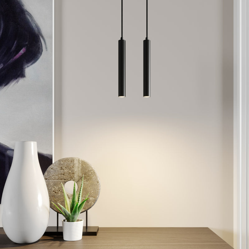 Arcchio Pendelleuchte Hängeleuchte Franka LED Lampe schwarz Aluminium 2-flg 30cm - 4251096568608