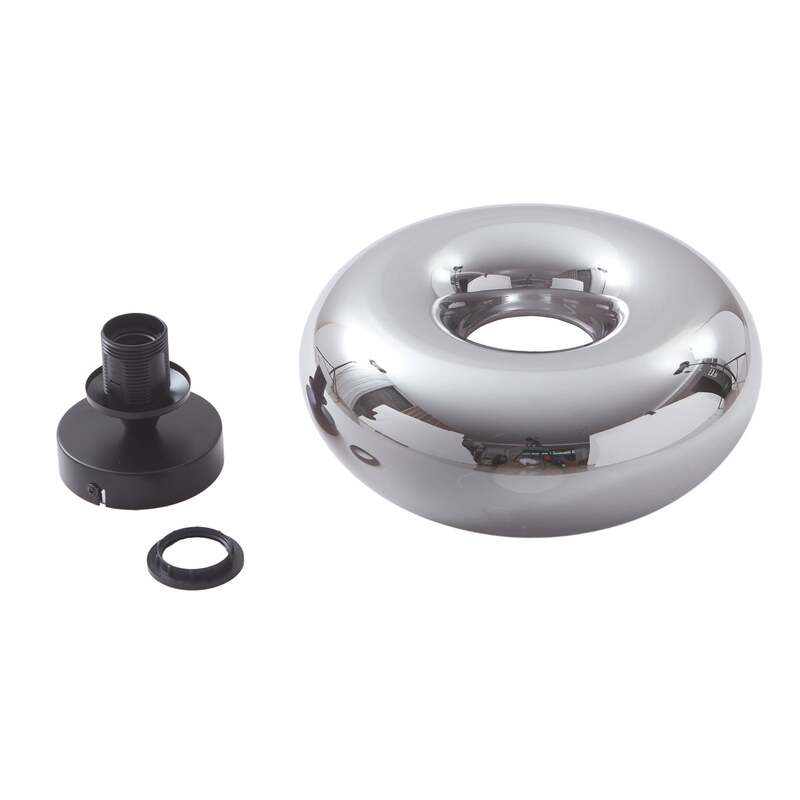 Lindby Deckenleuchte Zehra LED Lampe Leuchte dimmbar schwarz rauchgrau Ø28cm - 4251911772791