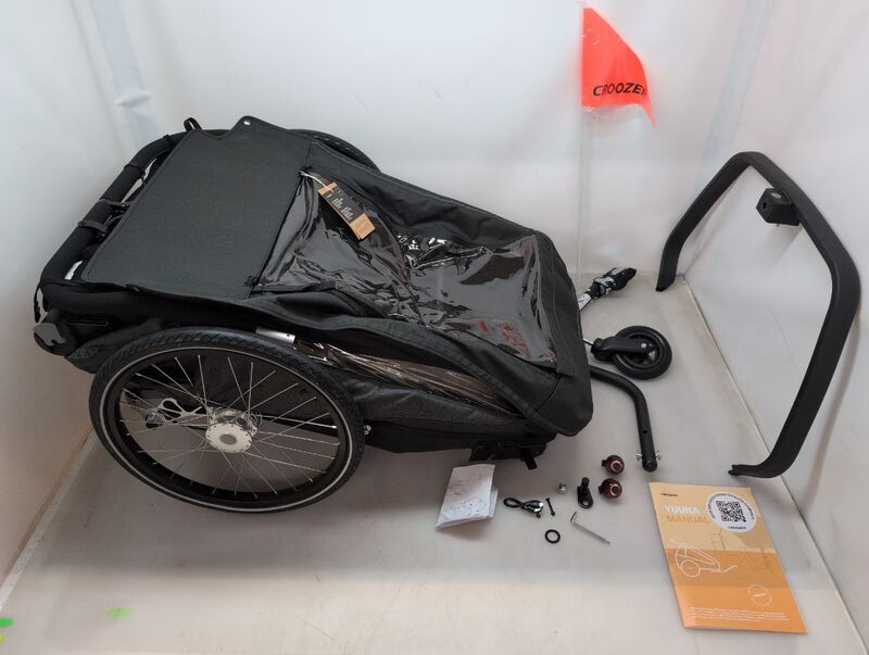Croozer Fahrradanhänger Yuuna Moonlight Black Zweisitzer Premium Sitz 3-Rad 40kg - 2000586522161