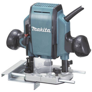 B-Ware Makita Oberfräse RP0900J 900W Fräse Handfräse mit Parallelanschlag und Zubehör