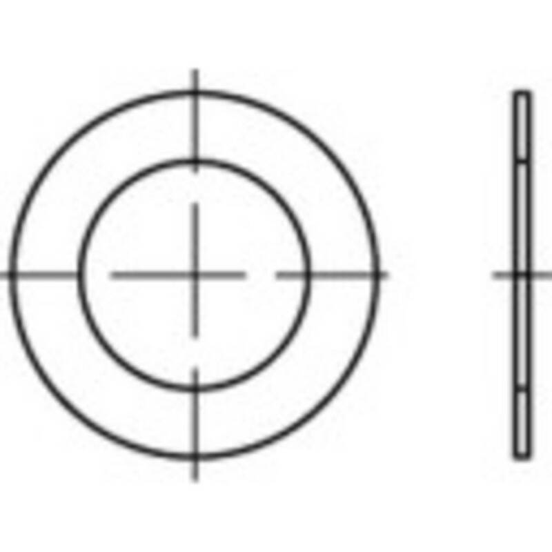 TOOLCRAFT Paßscheiben Distanzscheiben Stahl DIN988 45 mm 55 mm 2 mm 100 Stück - 4053199196524