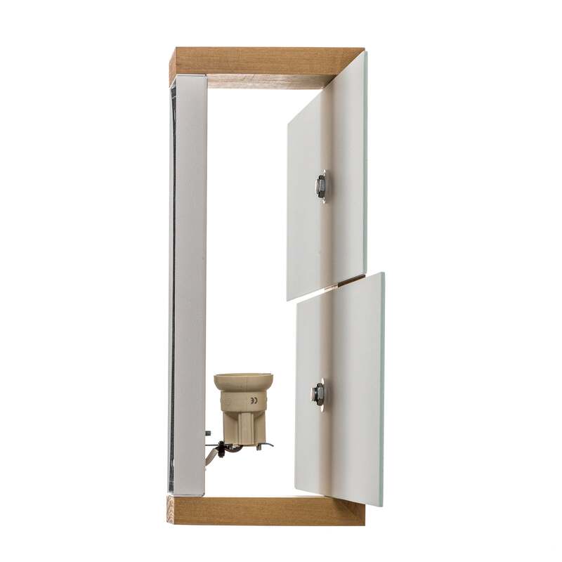 Wandleuchte Shifted 1 LED Wandlampe dimmbar Glas Holz weiß 43x30cm elegant - 5903282729445