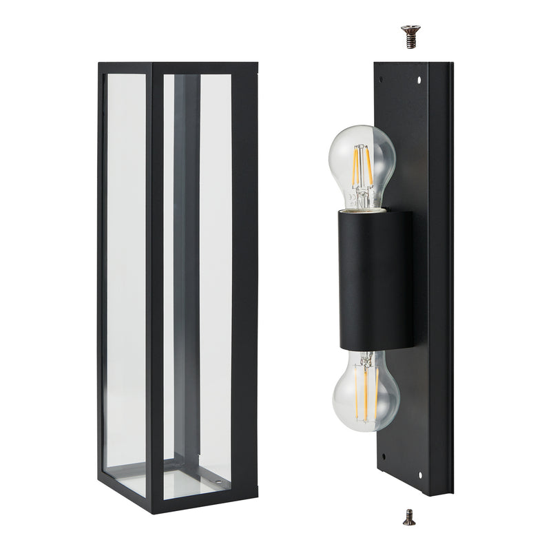 Eglo Bad-Wandleuchte Amezola Designer Wandleuchte 2-flammig dimmbar schwarz IP44 - 9002759991241