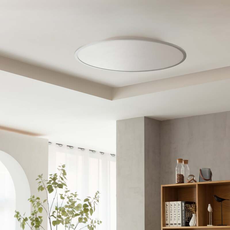Lindby Deckenlampe Deckenleuchte Narima LED Lampe dimmbar silber Ø80cm CCT Licht - 4251096579741