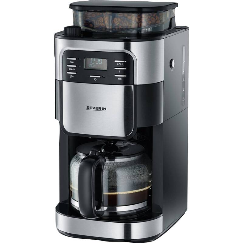 Severin KA 4810 Kaffeeautomat mit Mahlwerk Edelstahl 10 Tassen 1000 W - 4008146022098