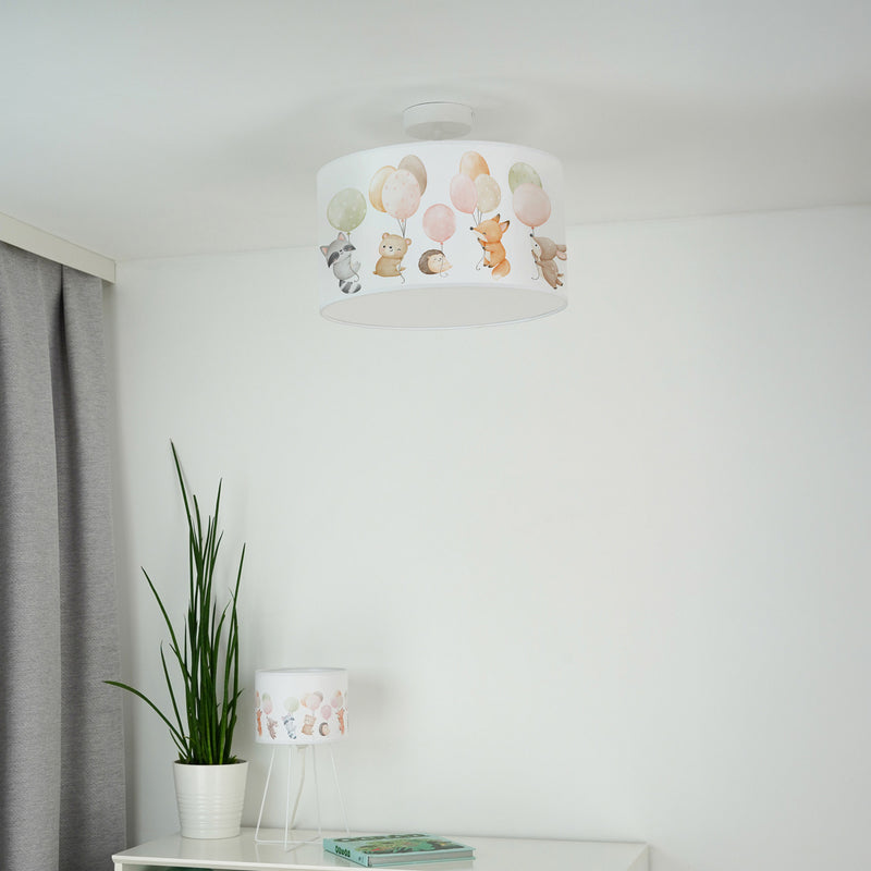 Deckenleuchte Freddy LED Lampe Leuchte dimmbar bunt Ø35cm Stoff E27 Kinderzimmer - 5905317606981