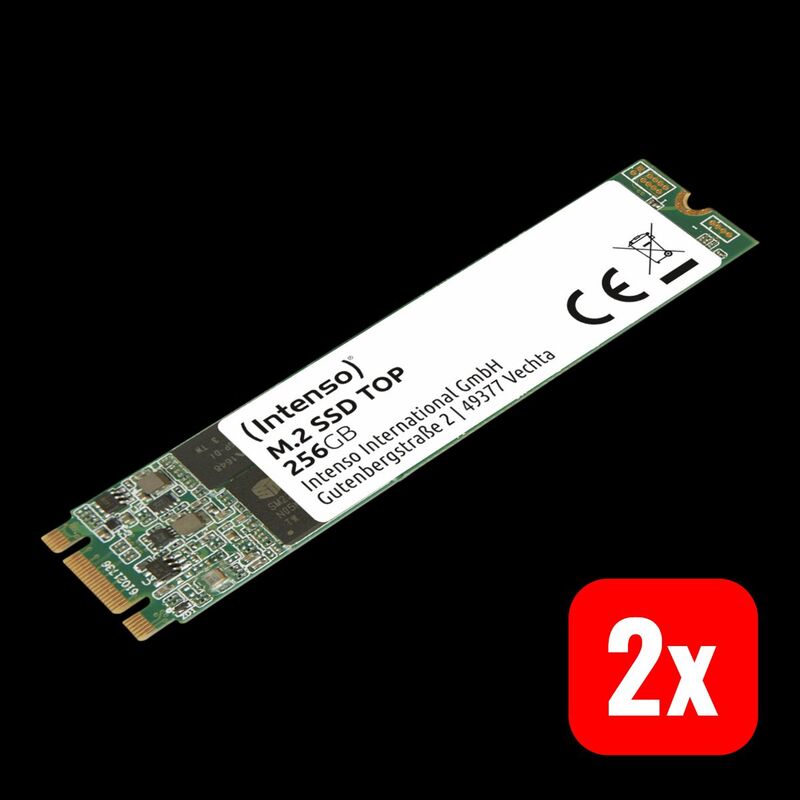 INTENSO SSD Festplatte Laufwerk M2 Speicher intern 256 GB MLC Flash 520 MBs - 4034303025886