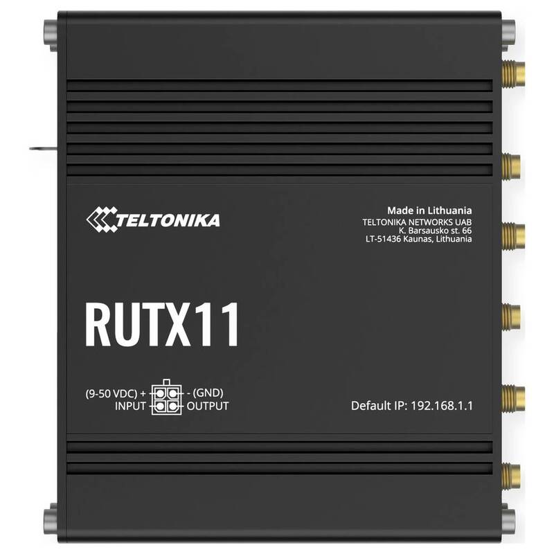 Teltonika Router Mobilfunknetz RUTX11 Netzwerkrouter Aluminium Schwarz LAN - 4779027312378